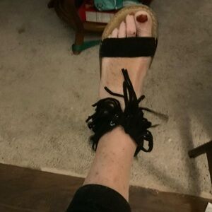 Minnetonka Black Espadrille Sandals